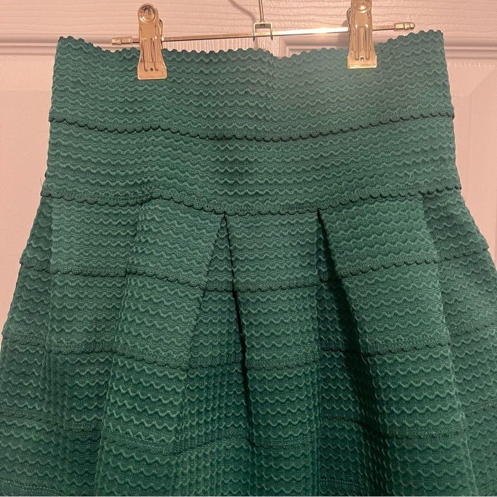 Anthropologie Girls from Savoy Textured  Pleated Skirt NWOT - Picture 4 of 6